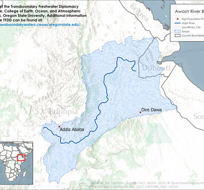 Colour Map of the Awash River Basin