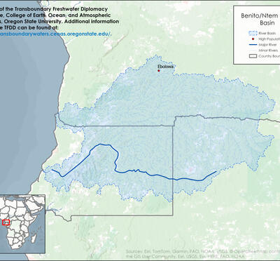 Colour Map of the Benito River Basin