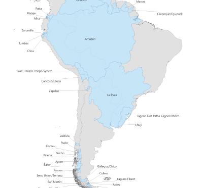 map of South America river basins