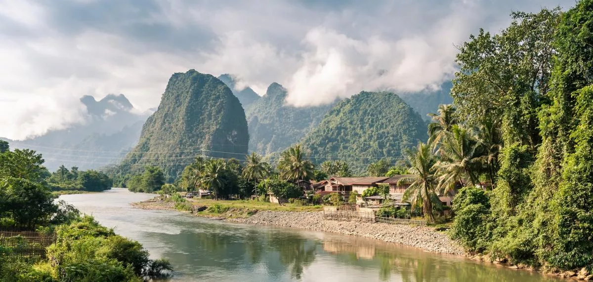 river with mountains beyond